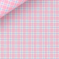 Pink and Blue Check 60s Single Ply Zephir 1818 Custom Dress Shirt by Hansen 1902