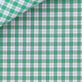 Green and Blue Check 60s Single Ply Zephir 1818 Custom Dress Shirt by Hansen 1902