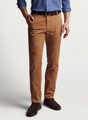 Pilot Twill Flat Front Trouser in British Tan Size 30x29 with Plain Bottom by Peter Millar