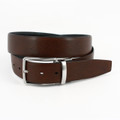 Italian Milled Calfskin Leather Reversible Belt in Black and Brown by Torino Leather Co.