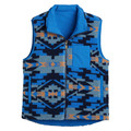 Basin Reversible Fleece Vest in Marine Blue and Navy Carico Lake by Pendleton