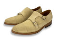 Charleston II Double Monk in Sand Tan Suede By Armin Oehler