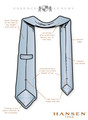 Luxury Blue and Brown Stripe Woven Silk Linen Grenadine Tie by Hansen 1902