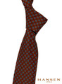 Luxury Orange and Blue Geometric Woven Silk Tie by Hansen 1902