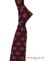 Luxury Pink Geometric Woven Silk Tie by Hansen 1902