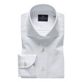 Extra Fine Dobby Premium Luxury Modern Fit Dress Shirt with Spread Collar in White by Emanuel Berg