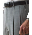 Lanyard Double Reverse Pleat 120's Worsted Wool Gabardine Trouser in Grey by Corbin
