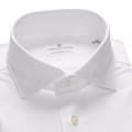 4Flex Jersey Cotton Modern Fit Stretch Knit Shirt with Spread Collar in White by Emanuel Berg