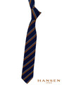 Luxury Blue and Brown Stripe Woven Silk Tie by Hansen 1902