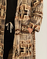 Cotton Terry Velour Robe in Harding Star Grey by Pendleton