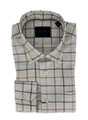 Luxe Peached Flannel Twill Sport Shirt in Sand by Calder Carmel