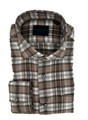 Ultimate Flannel Herringbone Twill Sport Shirt in Fog by Calder Carmel
