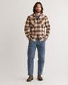 Wyatt Snap-Front Plaid Shirt in Ochre, Navy and Gold Plaid by Pendleton