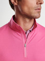 Perth Mélange Performance Quarter-Zip in Pink Ruby by Peter Millar