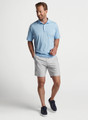 Harp Stripe Cotton Polo in Cottage Blue by Peter Millar
