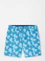 Linework Monstera Swim Trunk in Sea Salt by Peter Millar