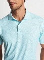 Diamond In The Rough Performance Jersey Polo in Iced Aqua by Peter Millar