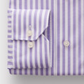 Luxury Stripe Poplin Modern Fit Sport Shirt with Spread Collar in Light Pastel Purple by Emanuel Berg