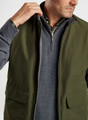 Brentwood Reversible Fleece Vest in Dark Olive by Peter Millar