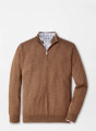 Autumn Crest Quarter-Zip in British Tan by Peter Millar