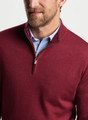 Autumn Crest Quarter-Zip in Celosia Red by Peter Millar