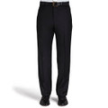 'Todd' Flat Front 110's Natural Stretch Wool Serge Pant in Black (Size 35) by Zanella