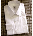 White Herringbone Satin Jacquard Estate Dress Shirt by Robert Talbott