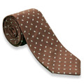 Best of Class Brown Neat 'Key Biscayne Mogador' Woven Silk Tie by Robert Talbott