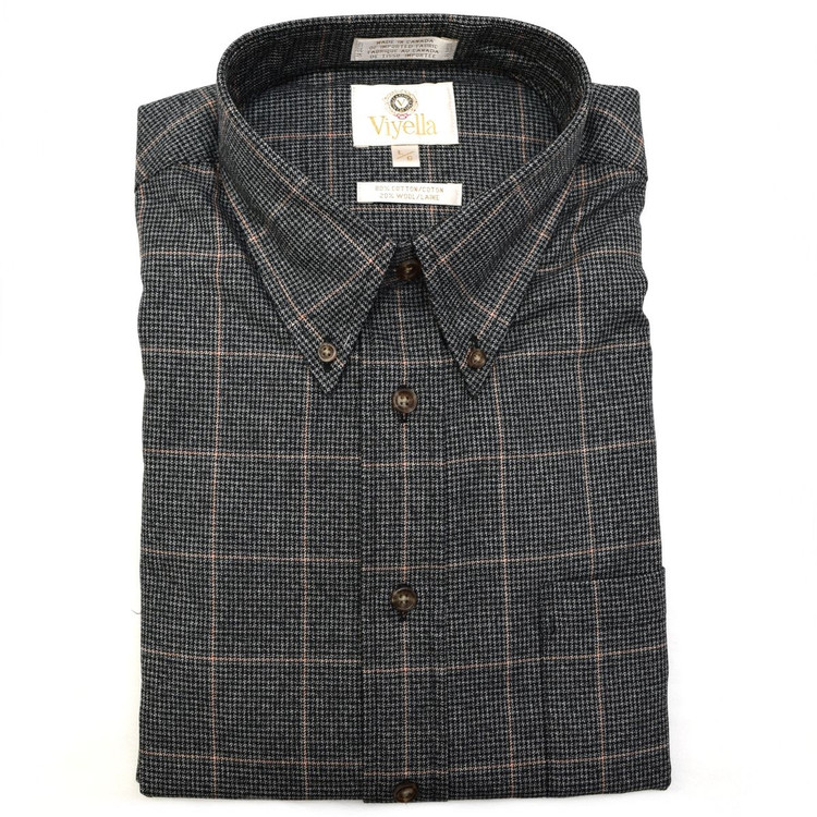 Charcoal Houndstooth Plaid Button-Down Shirt by Viyella
