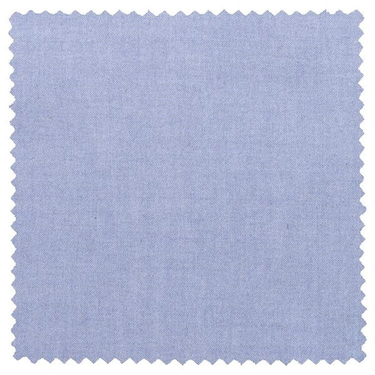 Blue 'Alumo 140's' Cotton Broadcloth Custom Dress Shirt by Skip Gambert