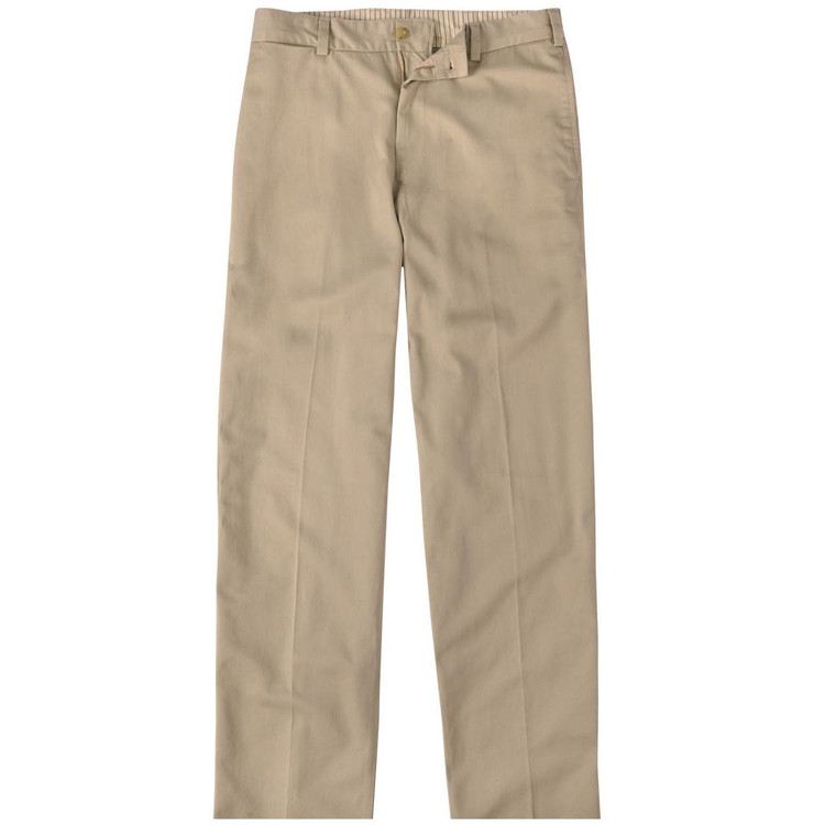 Vintage Twill Pant - Model M2 Classic Fit Plain Front in Khaki by