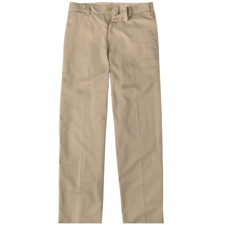 Vintage Twill Pant - Model M2 Classic Fit Plain Front in Khaki by Bills  Khakis - Hansen's Clothing