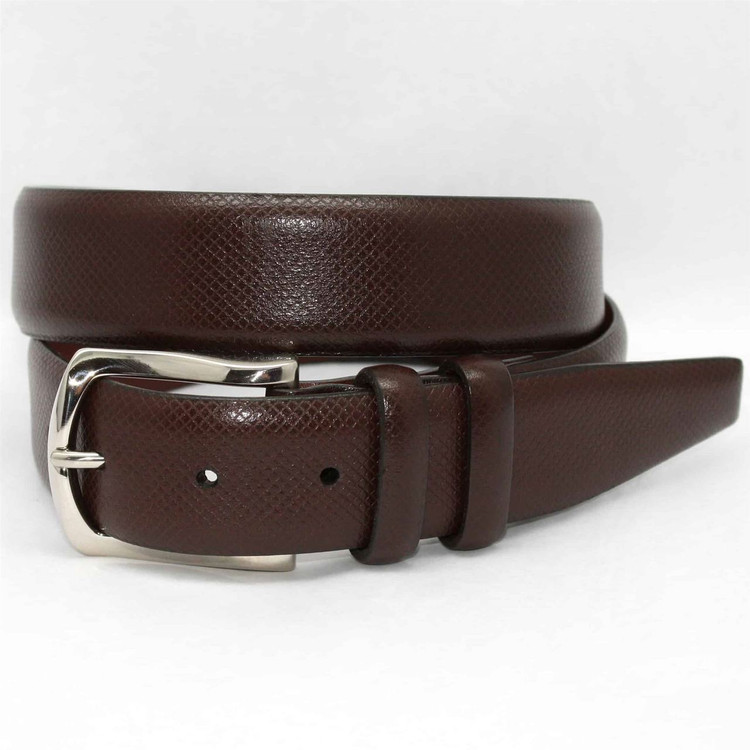 Italian Bulgaro Calfskin Belt in Brown by Torino Leather Co.