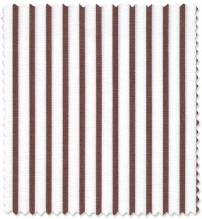 Brown and White Stripe Custom Dress Shirt by Robert Talbott