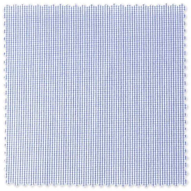 Blue Micro Check Custom Dress Shirt by Robert Talbott