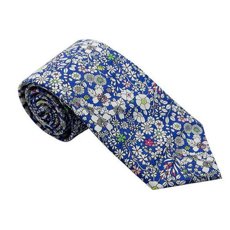 'Cowes' Floral Lawn Cotton Tie by Trumbull Rhodes