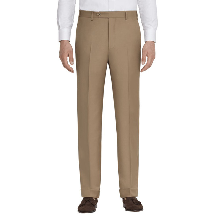 Lightweight Wool Trouser Tan Melange - Todd Shelton