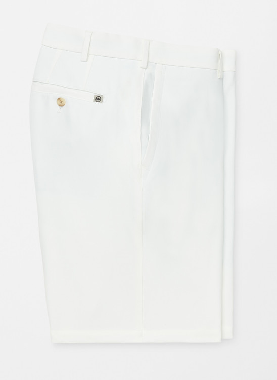 Salem High Drape Performance Short in White by Peter Millar