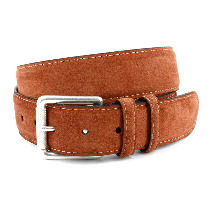 European Sueded Calfskin Belt in Walnut by Torino Leather Co.