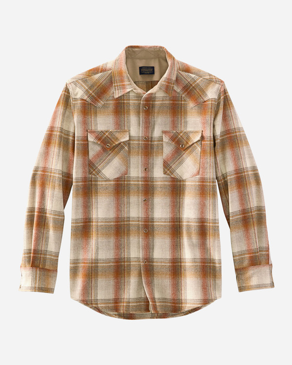 Snap-Front Western Canyon Shirt in Copper Plaid by Pendleton