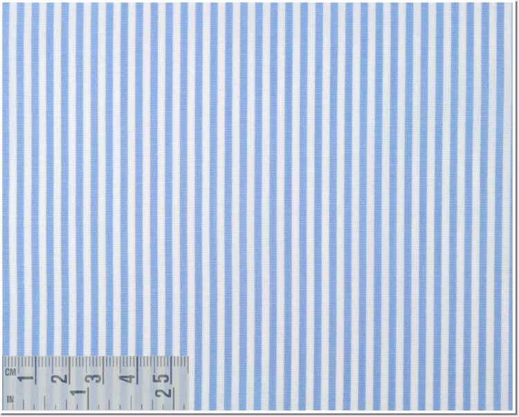 Poplin Stripe 100's 2-Ply Custom Dress Shirt in Light Blue (1114) by Emanuel Berg