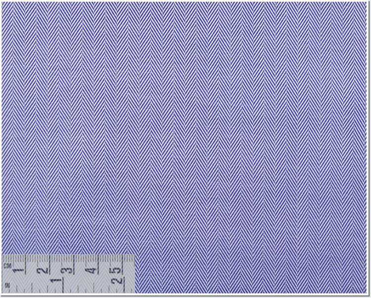 Herringbone Solid 100's 2-Ply Custom Dress Shirt in Blue and Lilac (1275) by Emanuel Berg
