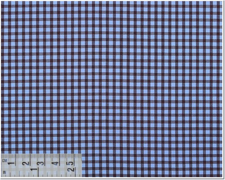 Twill Check 100's 2-Ply Custom Dress Shirt in Blue and Brown (1898) by Emanuel Berg