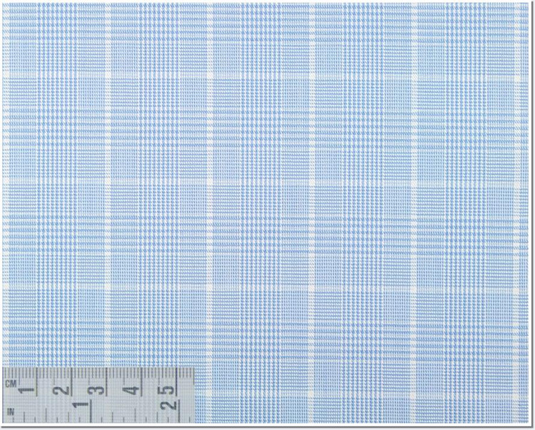 Twill Check 100's 2-Ply Custom Dress Shirt in Light Blue (1759) by Emanuel Berg