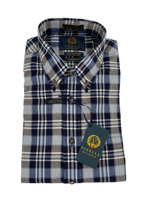 Maritime Plaid Button-Down Sport Shirt in Classic Fit by Viyella