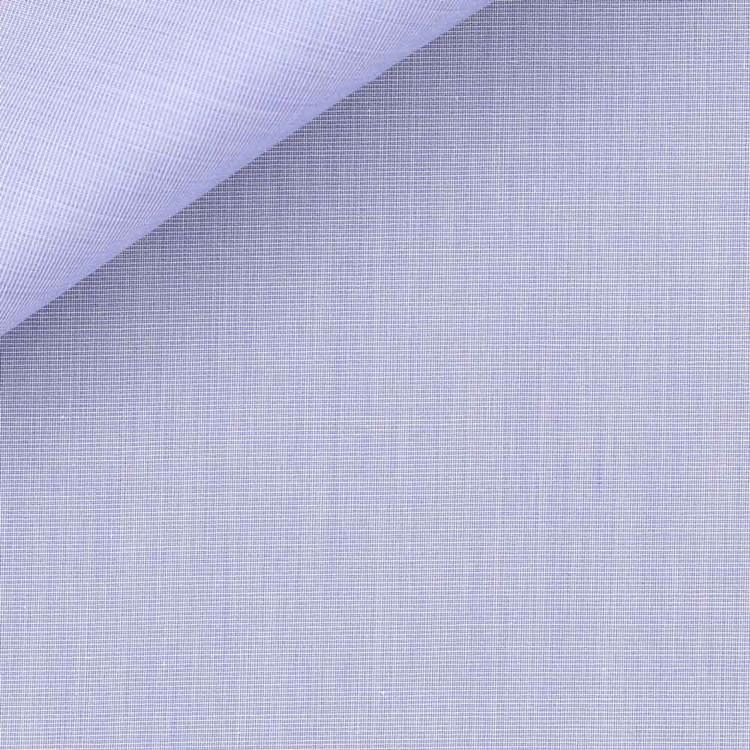 Dark Blue Solid 100s 2-Ply Silver Poplin Custom Dress Shirt by Hansen 1902