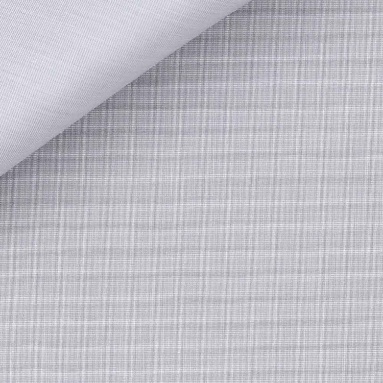 Grey Solid 100s 2-Ply Silver Poplin Custom Dress Shirt by Hansen 1902