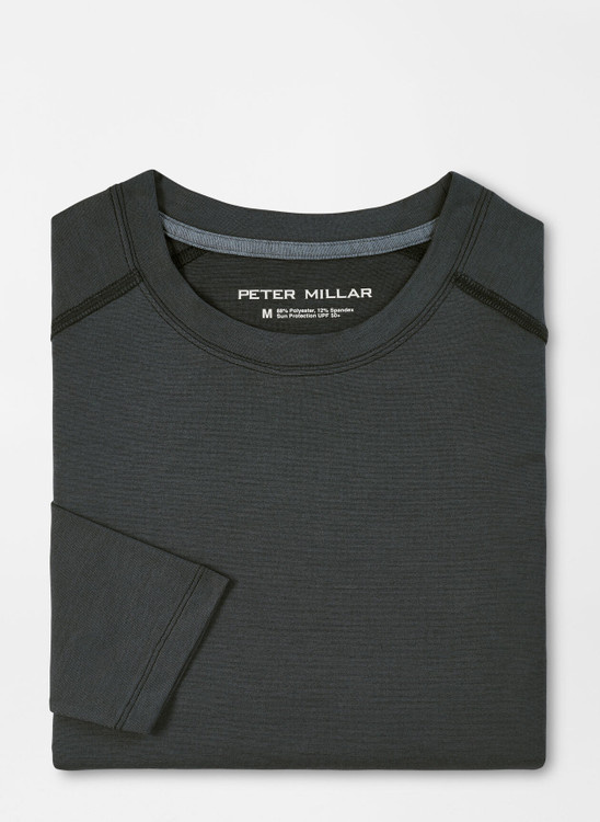 Performance Long-Sleeve T-Shirt in Black by Peter Millar
