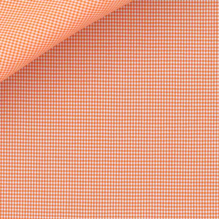 Orange Pin Check 60s Single Ply Zephir 1818 Custom Dress Shirt by Hansen 1902