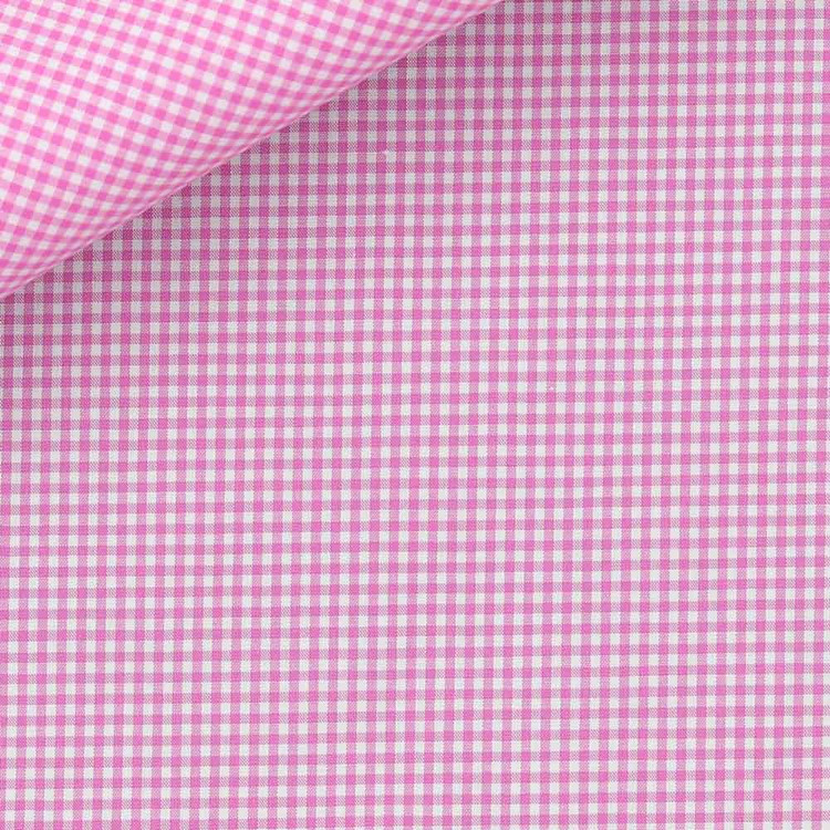 Raspberry Check 60s Single Ply Zephir 1818 Custom Dress Shirt by Hansen 1902